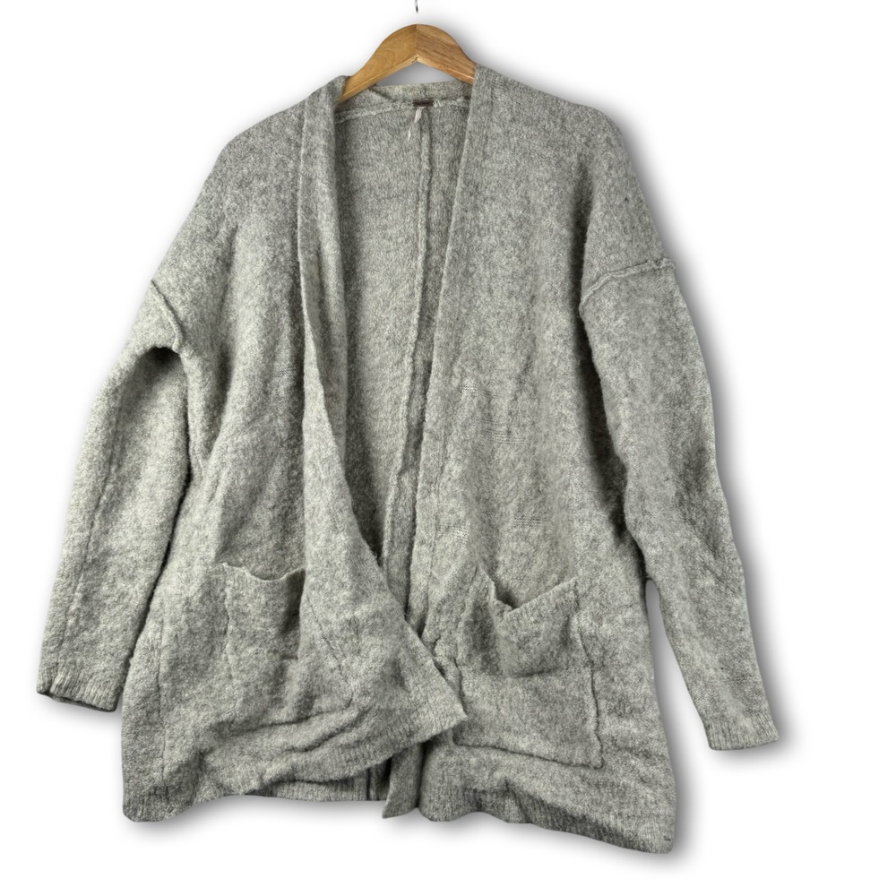 Free People Oversized Long Open Cardigan Sweater Cape  Sz S Small